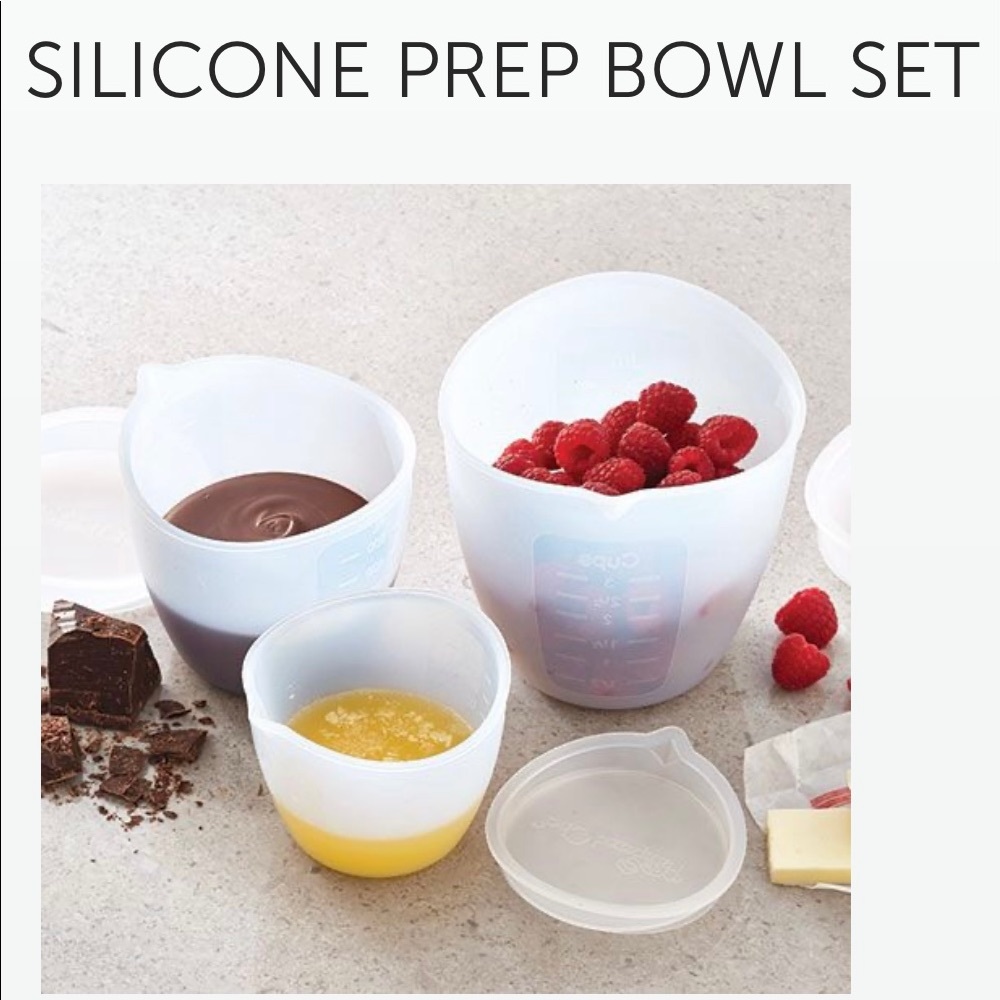 Pampered Chef Silicone Prep Bowls (Set of 3)